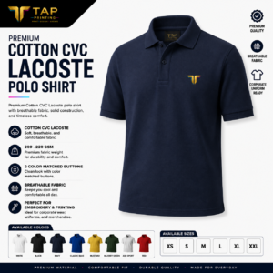 Premium Cotton CVC Lacoste Polo Shirt